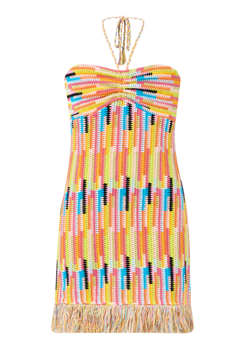 Alia Crochet Mini Dress