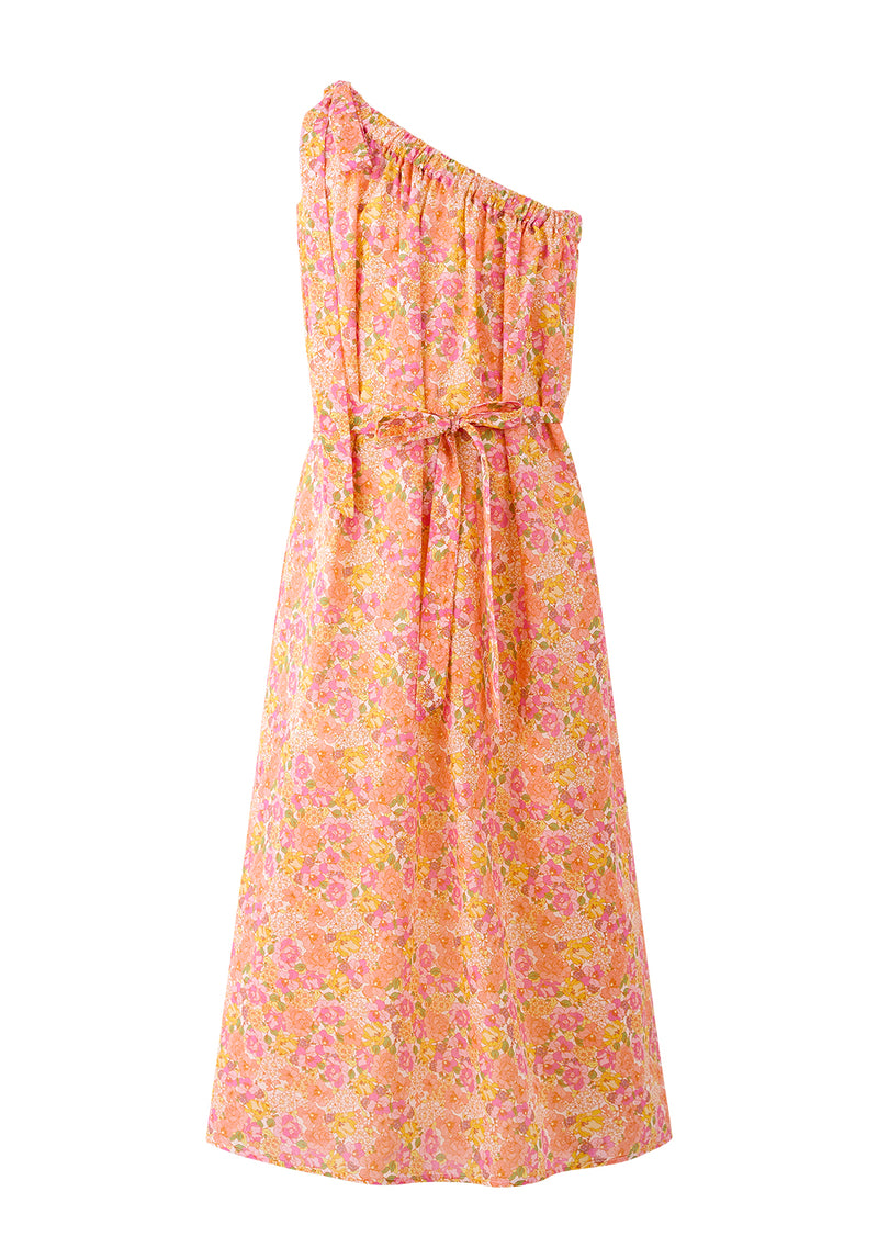 Flowerette Cotton Maxi Dress