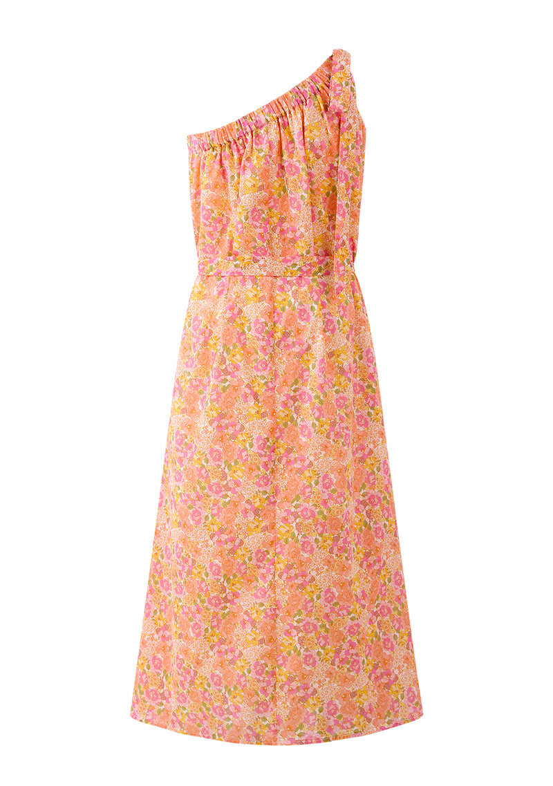 Flowerette Cotton Maxi Dress