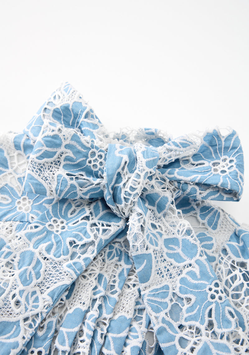 Lori Embroidered Mini Dress