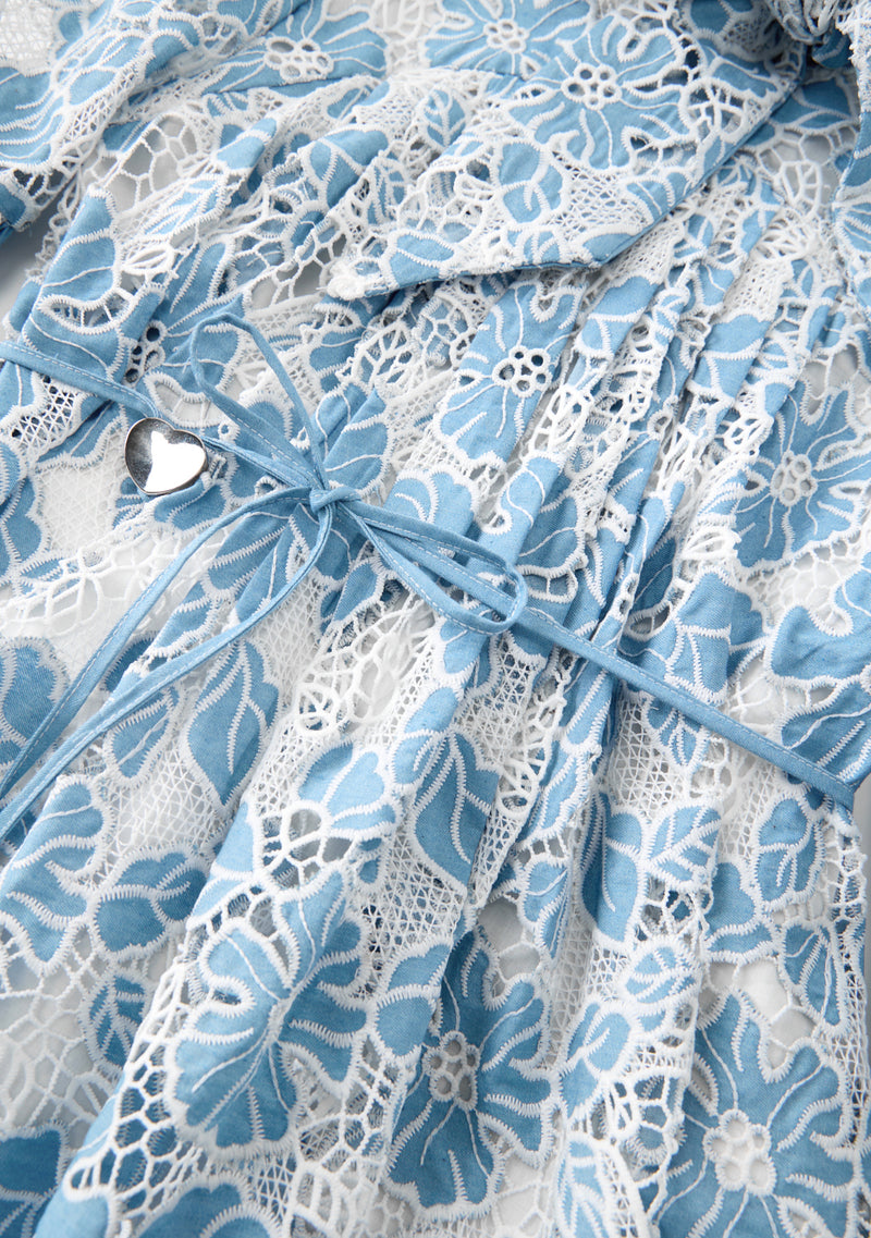 Lori Embroidered Mini Dress