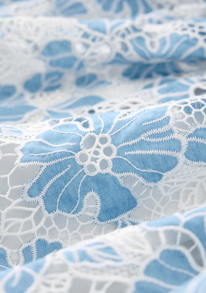 Lori Embroidered Mini Dress