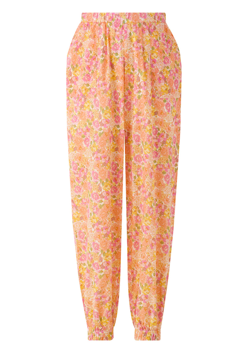 Flowerette Cotton Pants