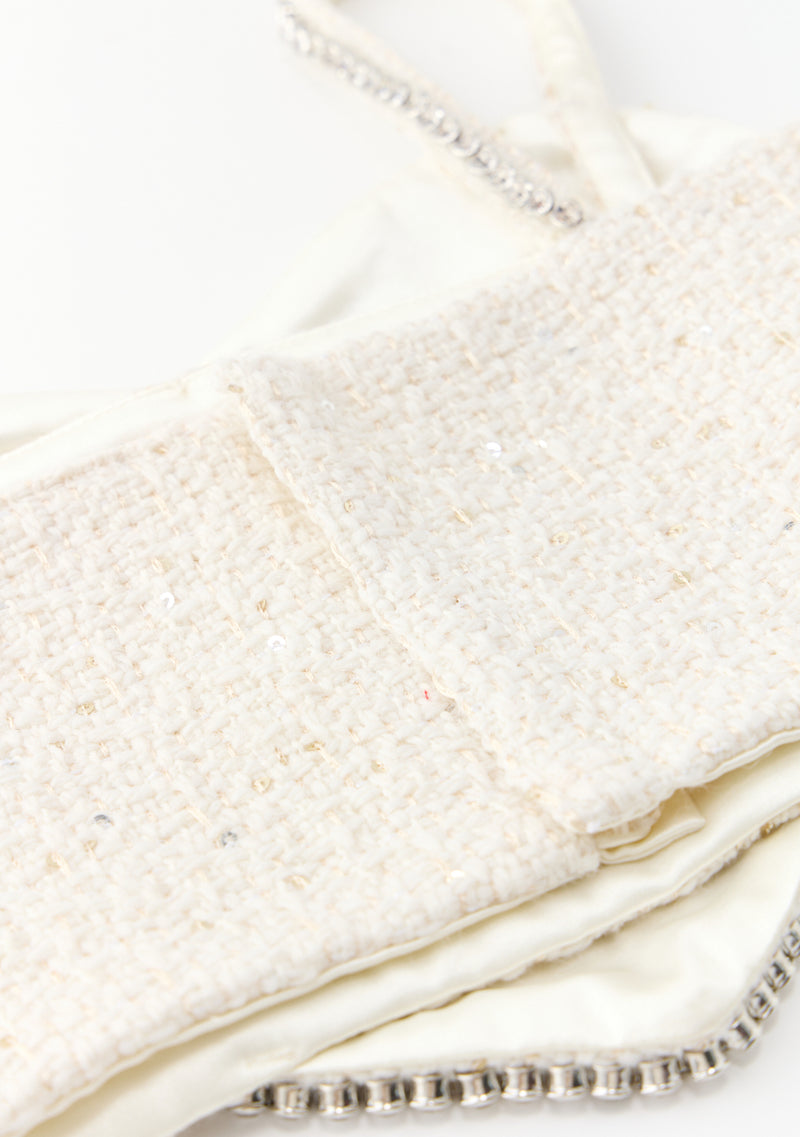 Odelia Heart-Shaped Tweed Top