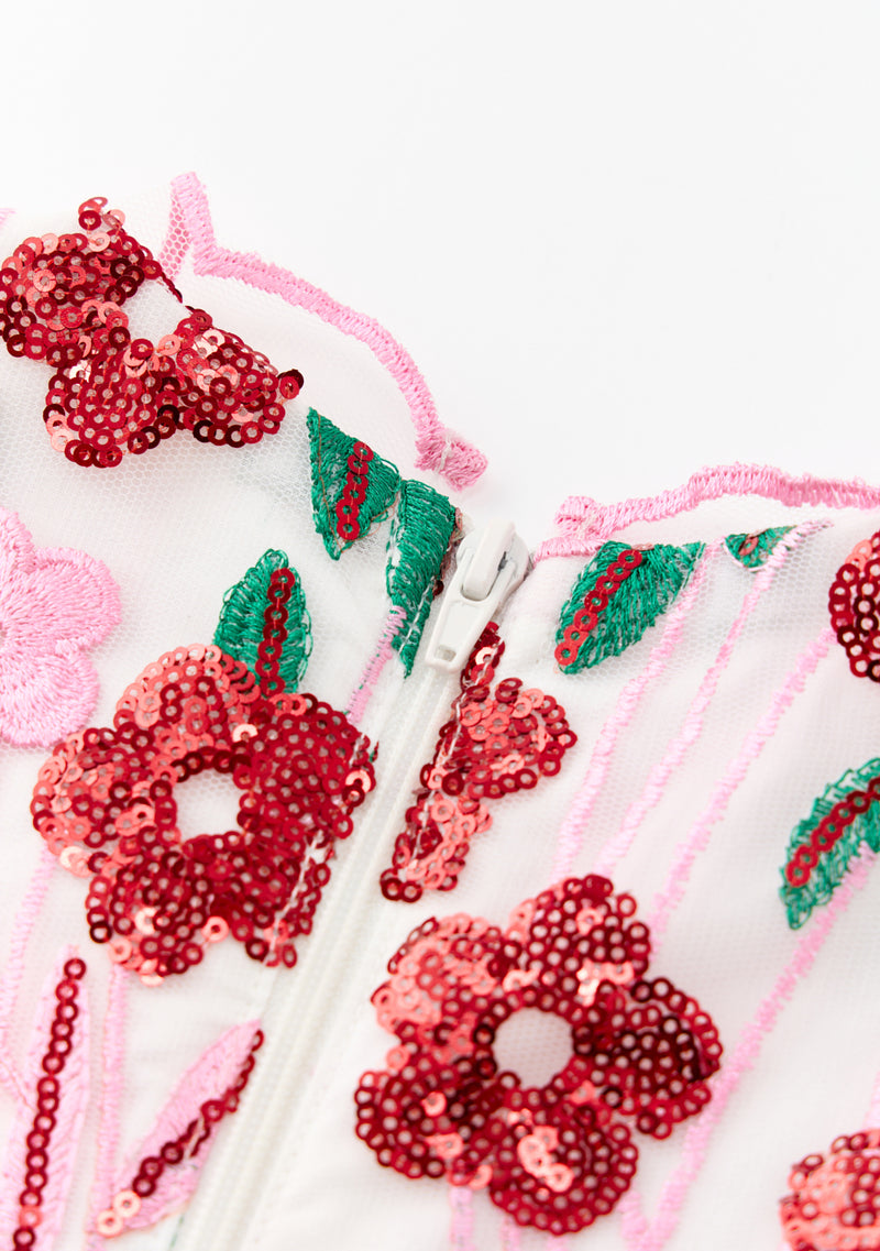 Shyla Embroidered Mini Dress