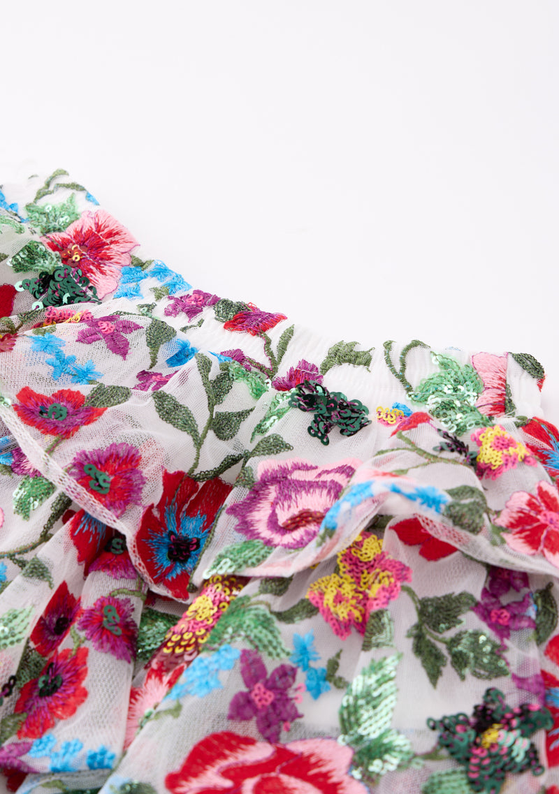 Myla Embroidered Mini Skirt