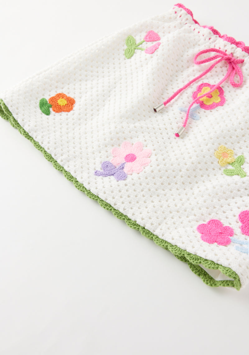 Daisette Crochet Mini Skirt