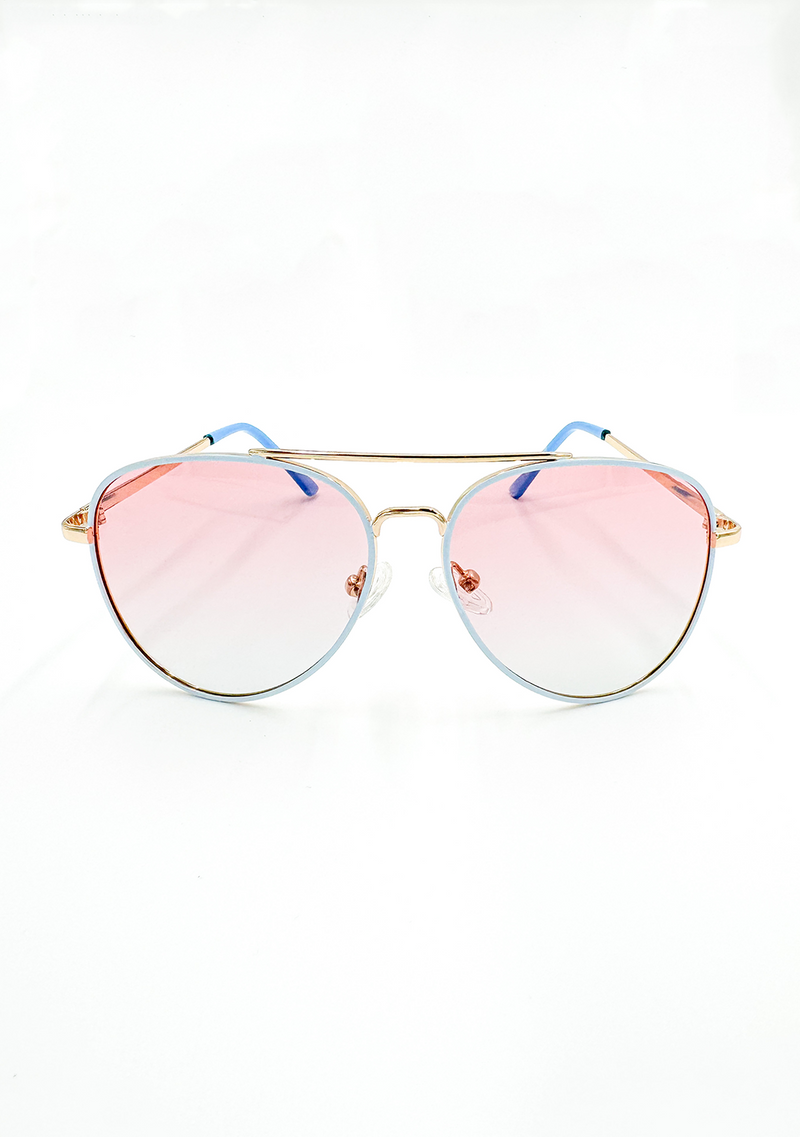 Azure Aviator Sunglasses