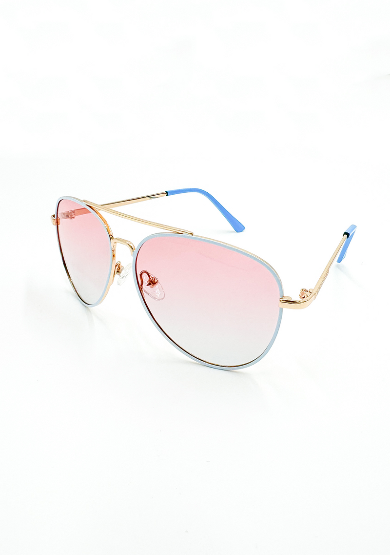 Azure Aviator Sunglasses