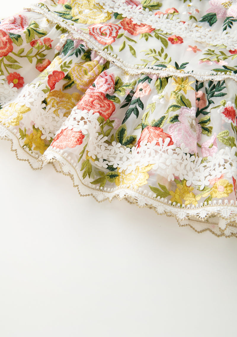 Allure Embroidered Mini Dress