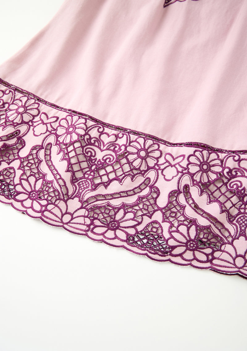 Annie Embroidered Sleeve Mini Dress