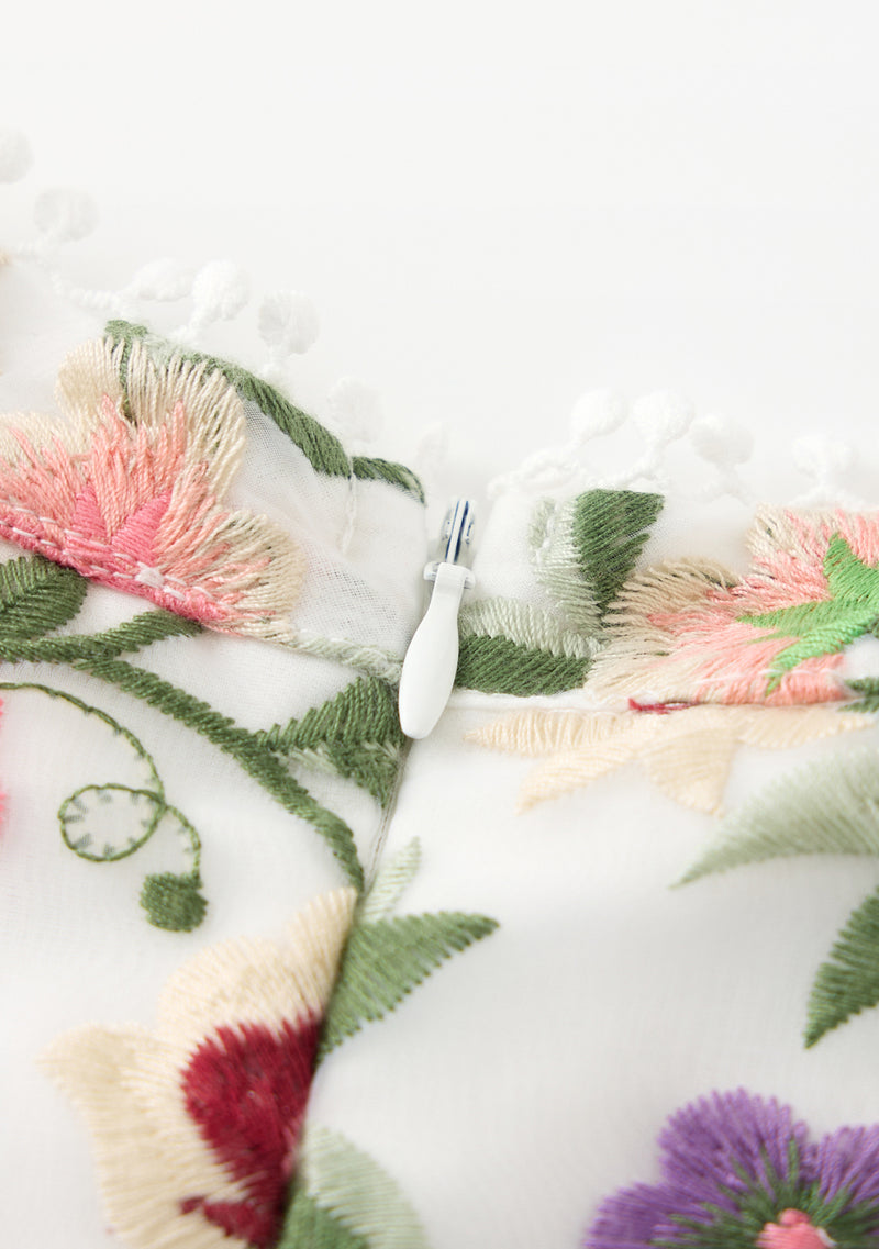 Anya Embroidered Mini Dress