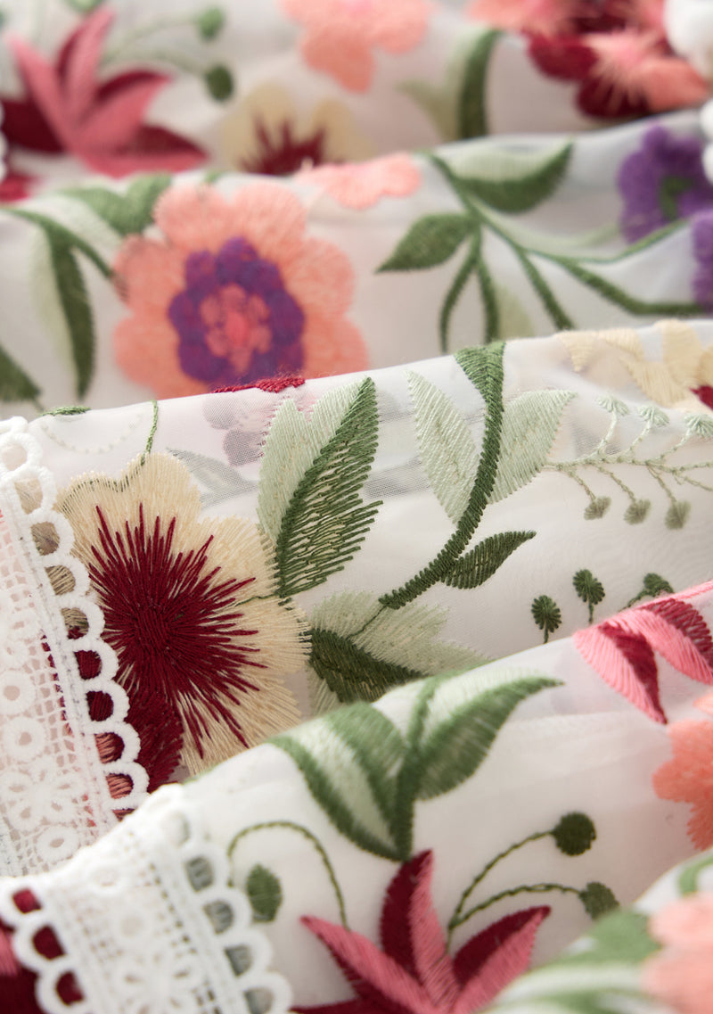 Anya Embroidered Mini Dress