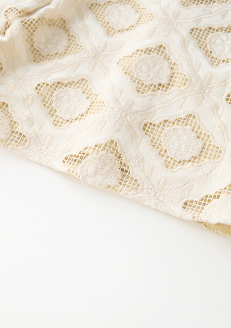 Ava Embroidered Velvet Top