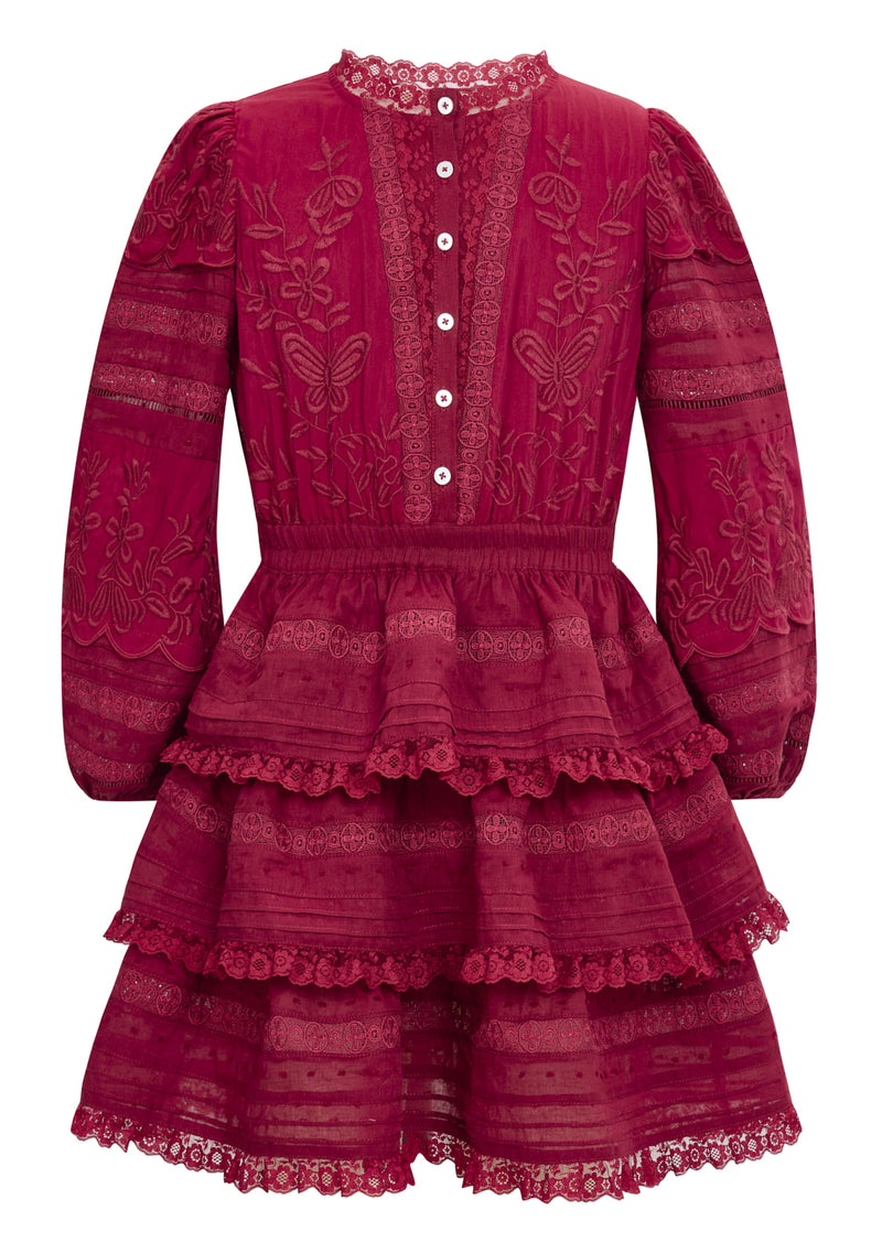 Betty Embroidered Sleeve Mini Dress