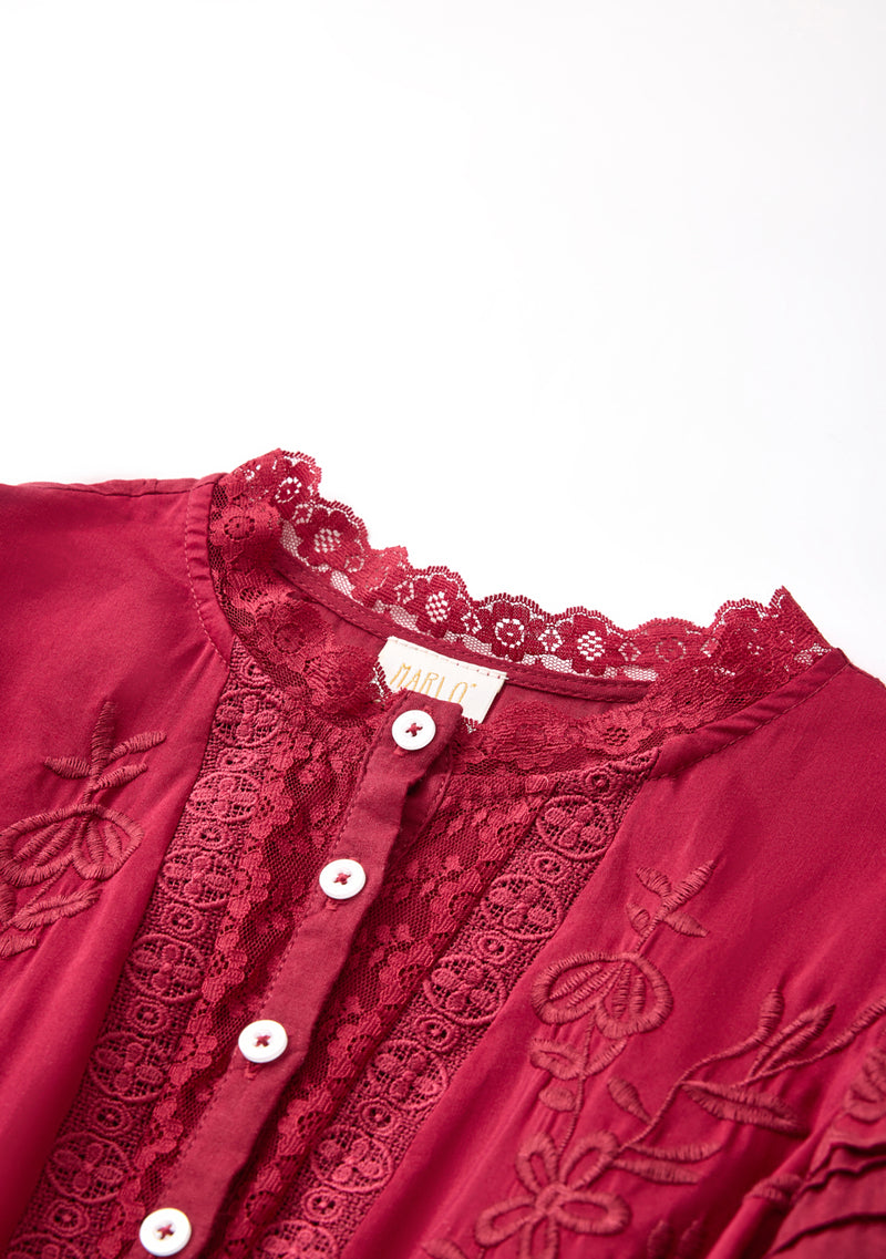 Betty Embroidered Sleeve Mini Dress