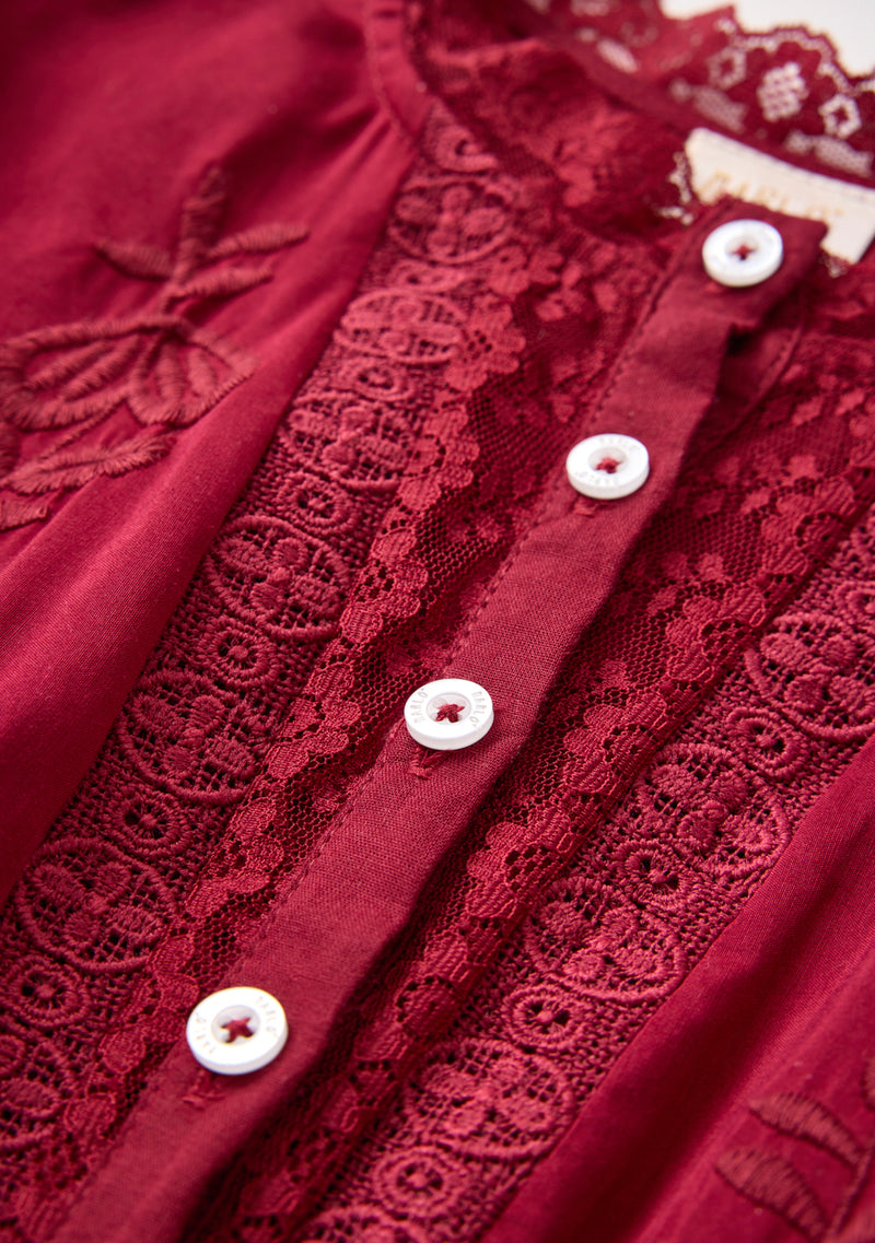 Betty Embroidered Sleeve Mini Dress