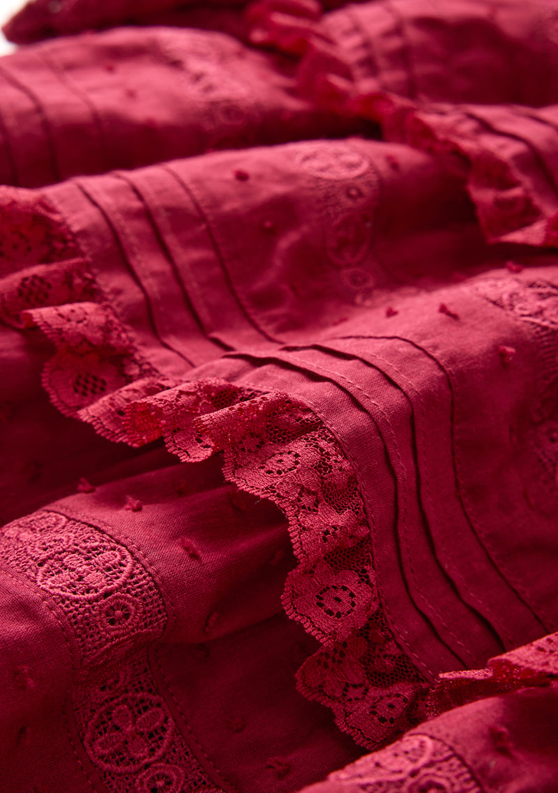 Betty Embroidered Sleeve Mini Dress