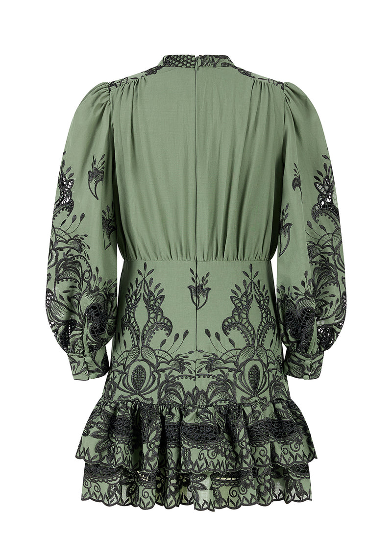 Charm Embroidered Mini Dress