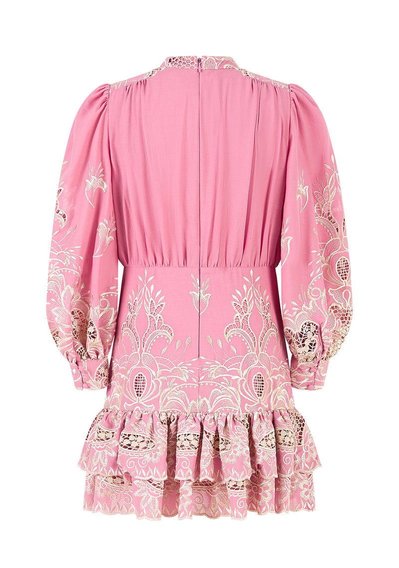 Charm Embroidered Mini Dress