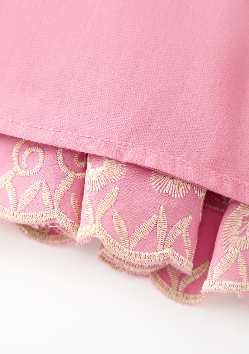 Charm Embroidered Mini Dress