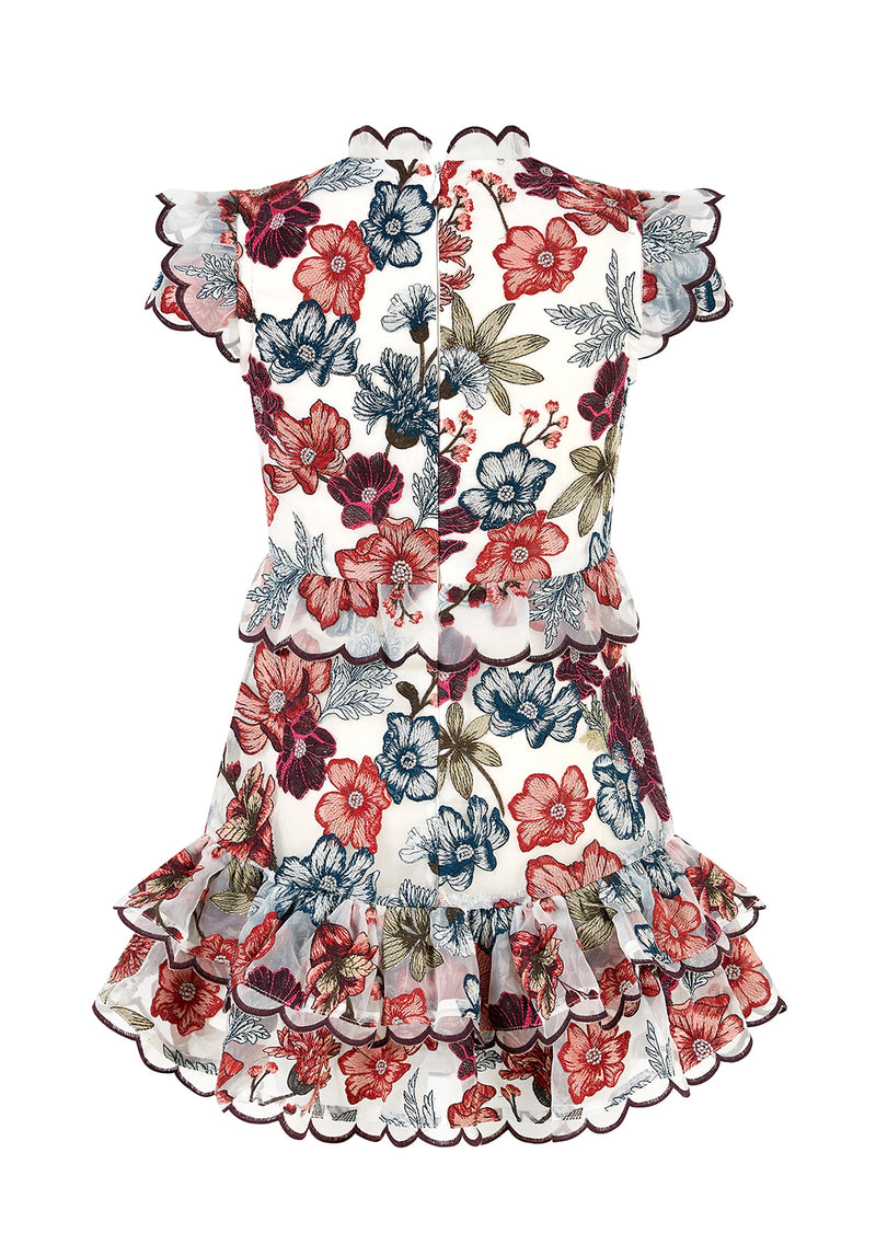 Elana Embroidered Mini Dress