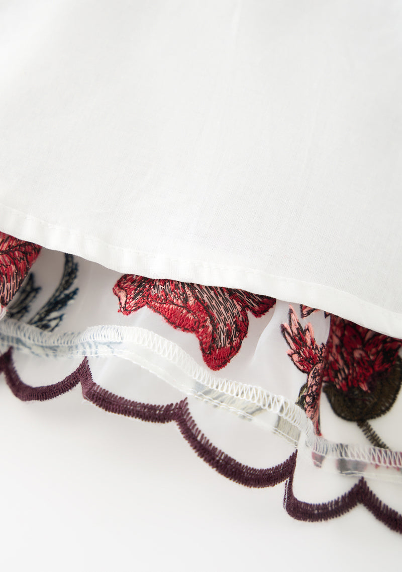 Elana Embroidered Mini Dress