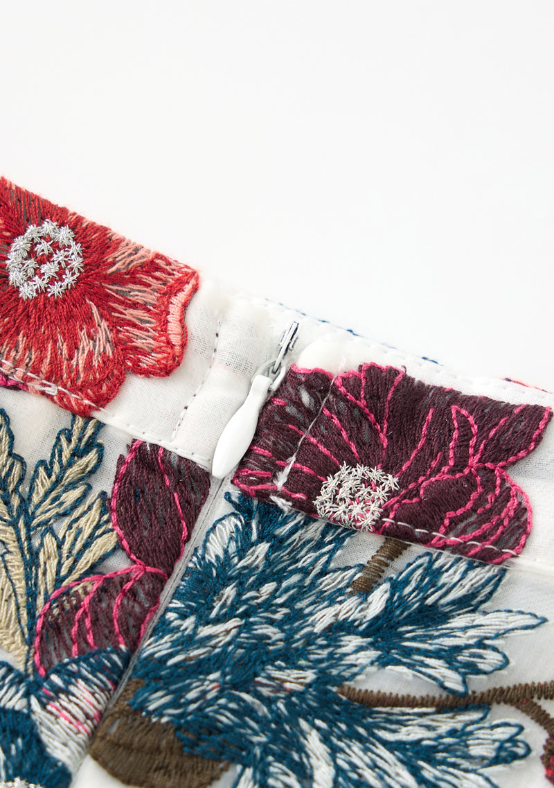 Elana Embroidered Mini Skirt