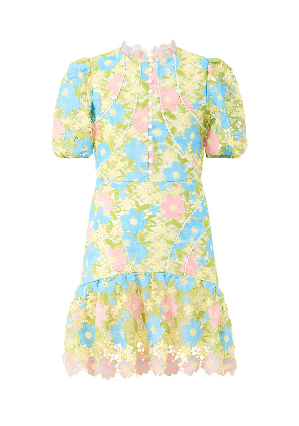 Ellison Embroidered Mini Dress