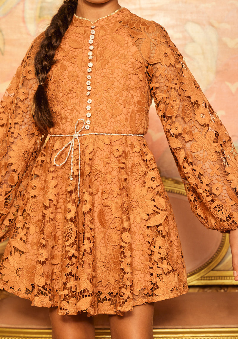 Esme Embroidered Sleeve Mini Dress