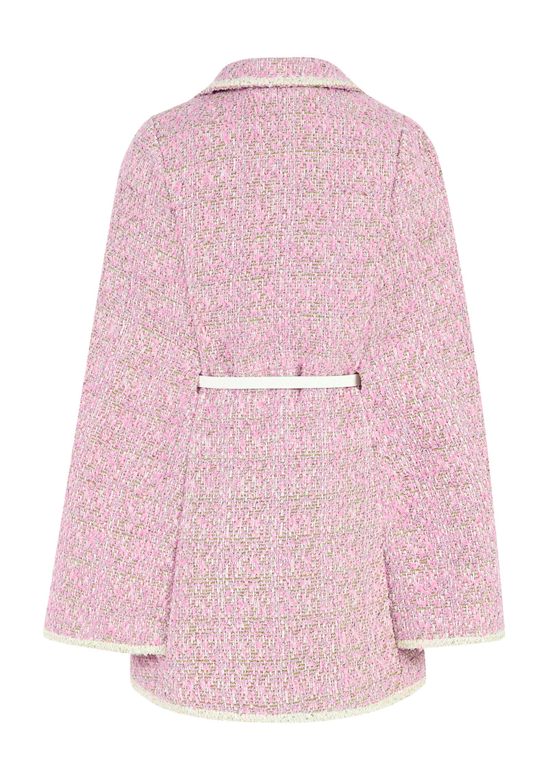 Glimmer Tweed Cape Dress