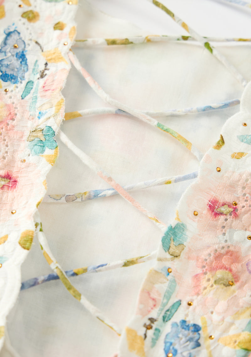 Lina Embroidered Maxi Dress