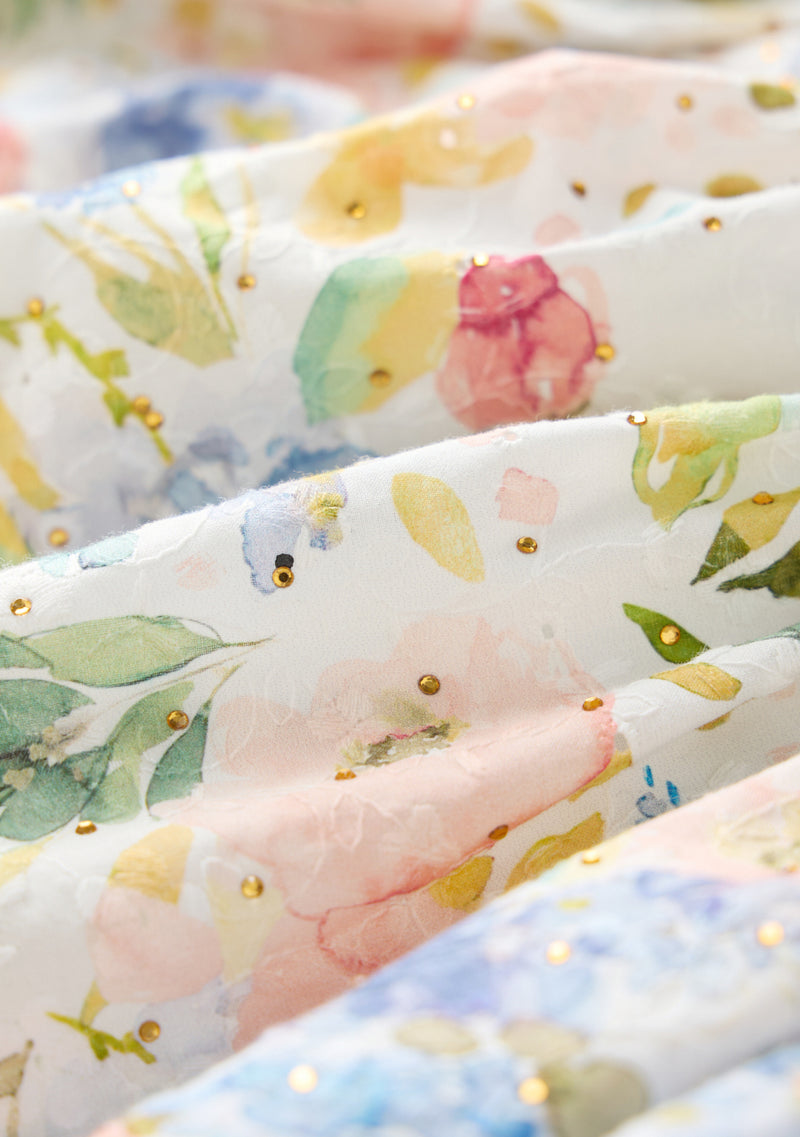 Lina Embroidered Mini Dress