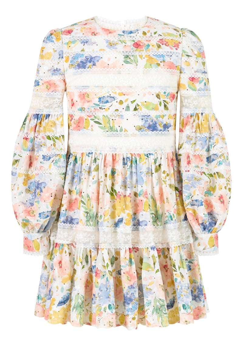 Lina Embroidered Mini Dress