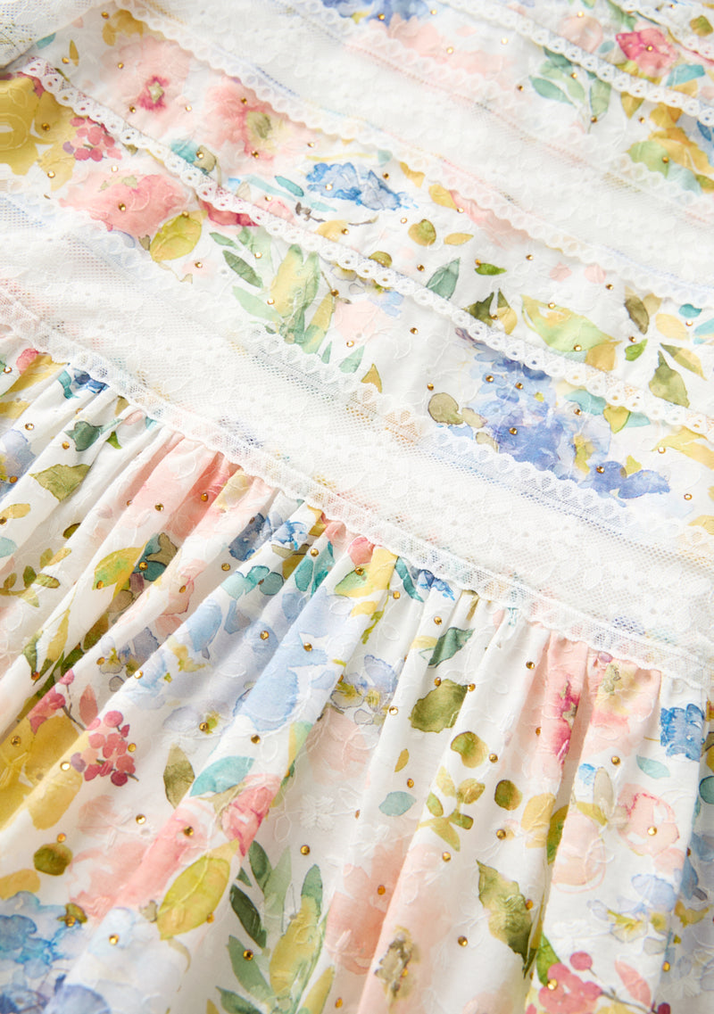 Lina Embroidered Mini Dress