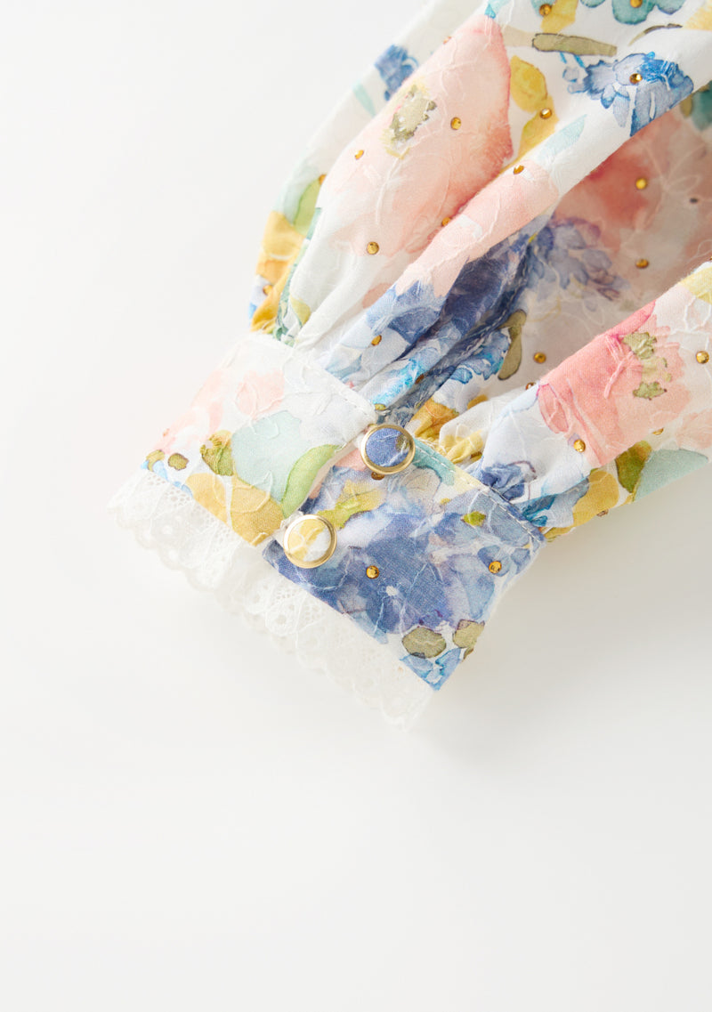 Lina Embroidered Mini Dress