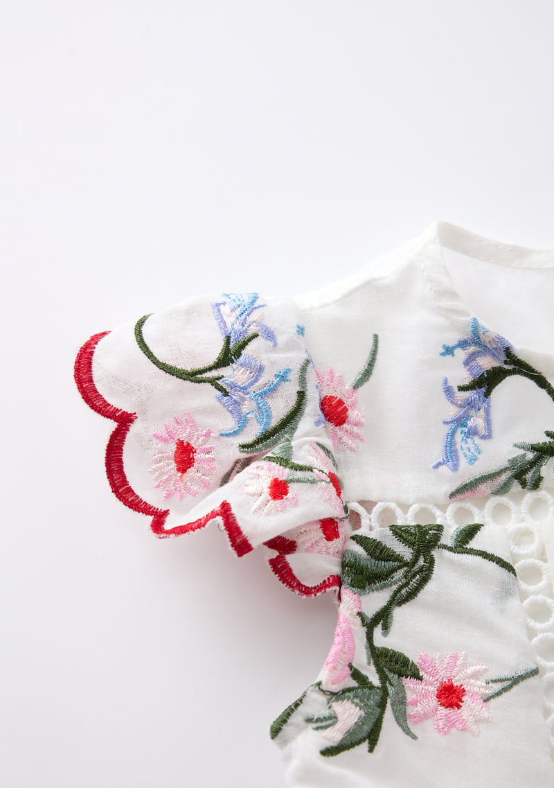 Maisie Embroidered Frill Dress (Baby)