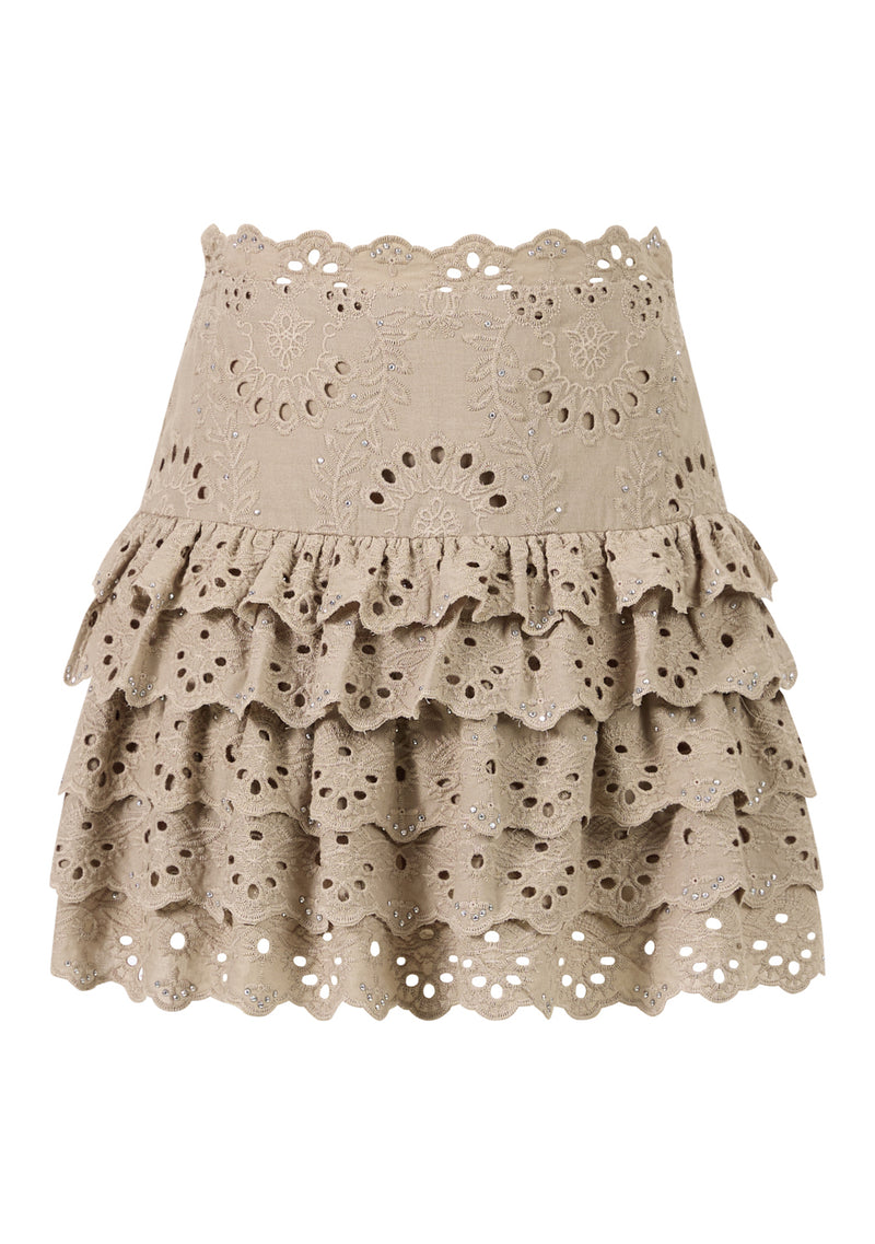 Ottilie Embroidered Mini Skirt