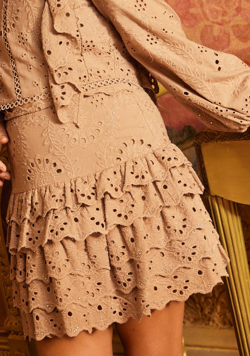 Ottilie Embroidered Mini Skirt