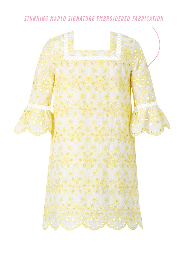 Nora Embroidered Mini Dress