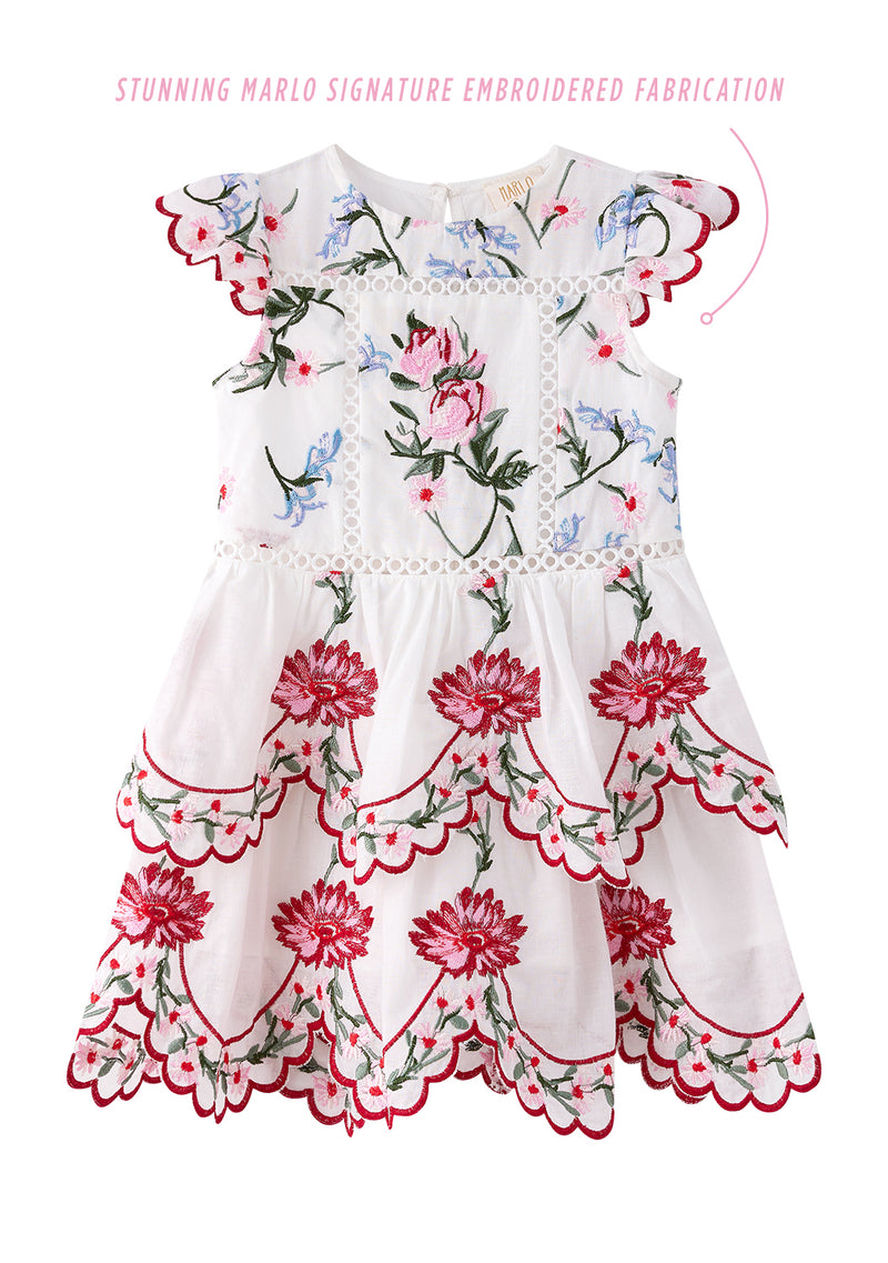 Maisie Embroidered Frill Dress (Baby)