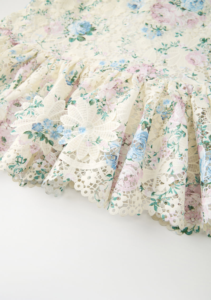 Rita Embroidered Mini Dress