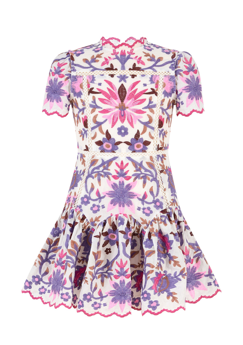 Taylee Embroidered Mini Dress