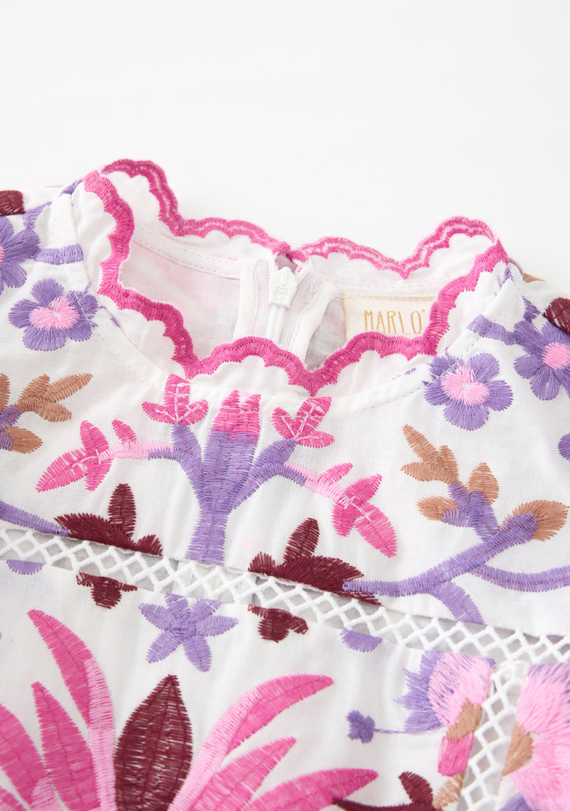 Taylee Embroidered Mini Dress